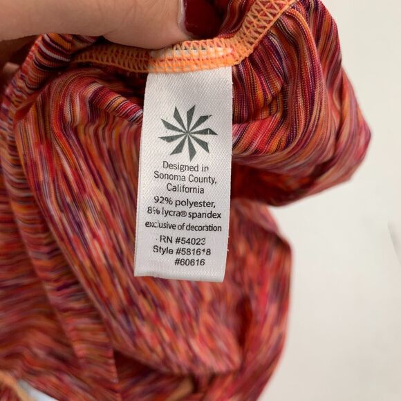 Atheta Pop Space Dye Shirt Womens XS Reflective Strip Short Sleeve Wicking Tee - Picture 10 of 14